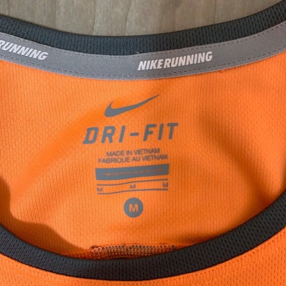Nike Running Tangerine Orange Dri-Fit Athletic Tee Size M - Picture 6 of 11
